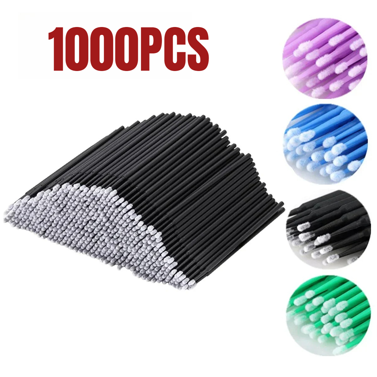 Eyelash Extension Removal - 1000/500 Uds cepillo de limpieza de
