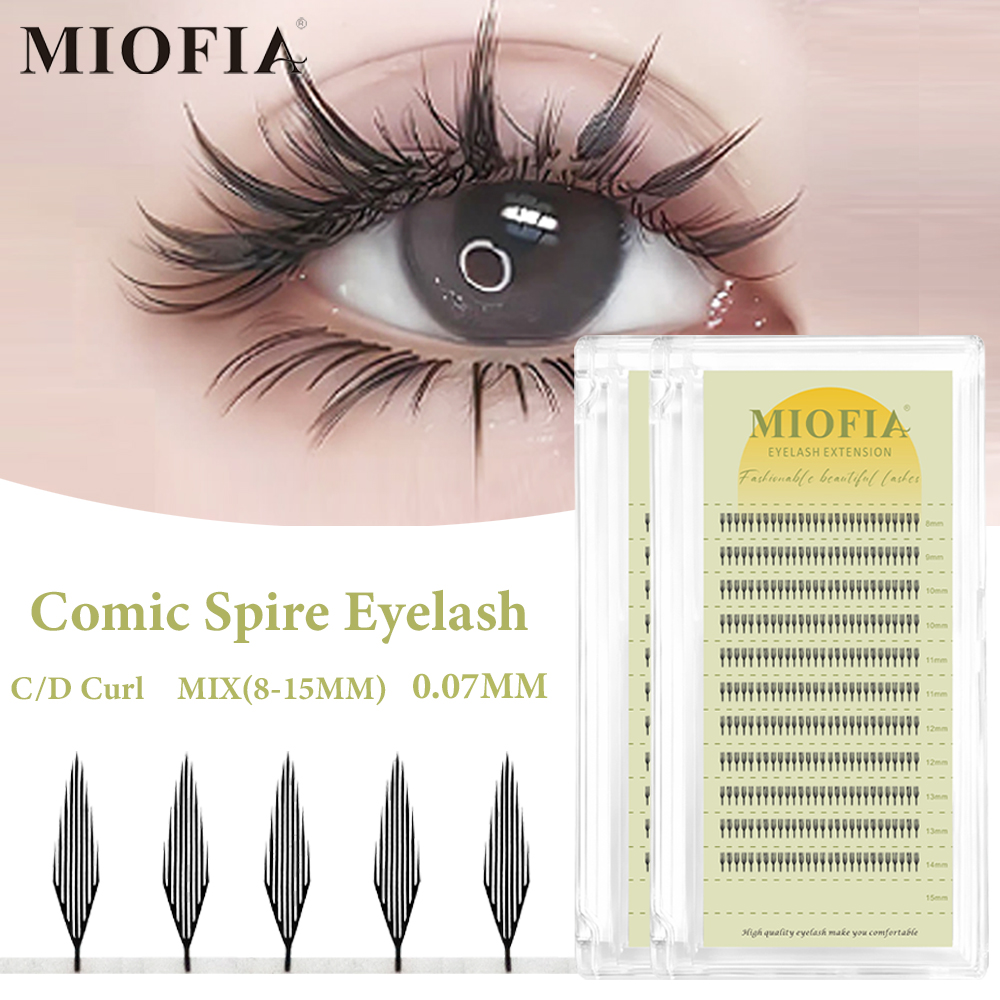 Funny Eyelash Extension - Extensiones de Pestañas Anime Spire, Forma