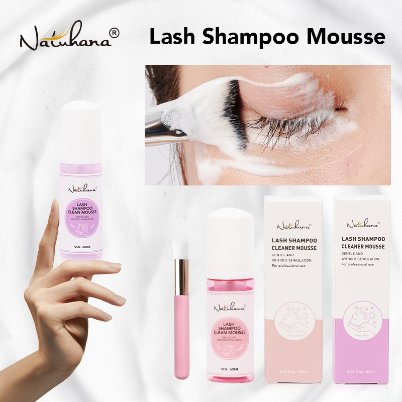 Eyelash Extension No 9 - Natuhana-shampoo para extensión de pestañas, 60ml,