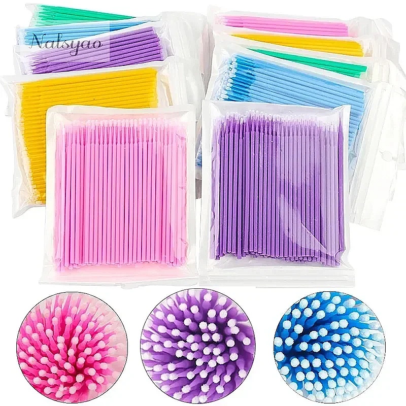 100 piezas de microaplicadores - Eyelash Extension Remover reseña y precio