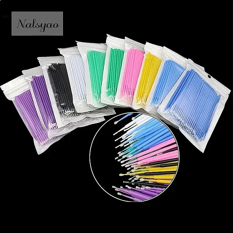100 piezas de microaplicadores - Eyelash Extension Remover reseña y precio