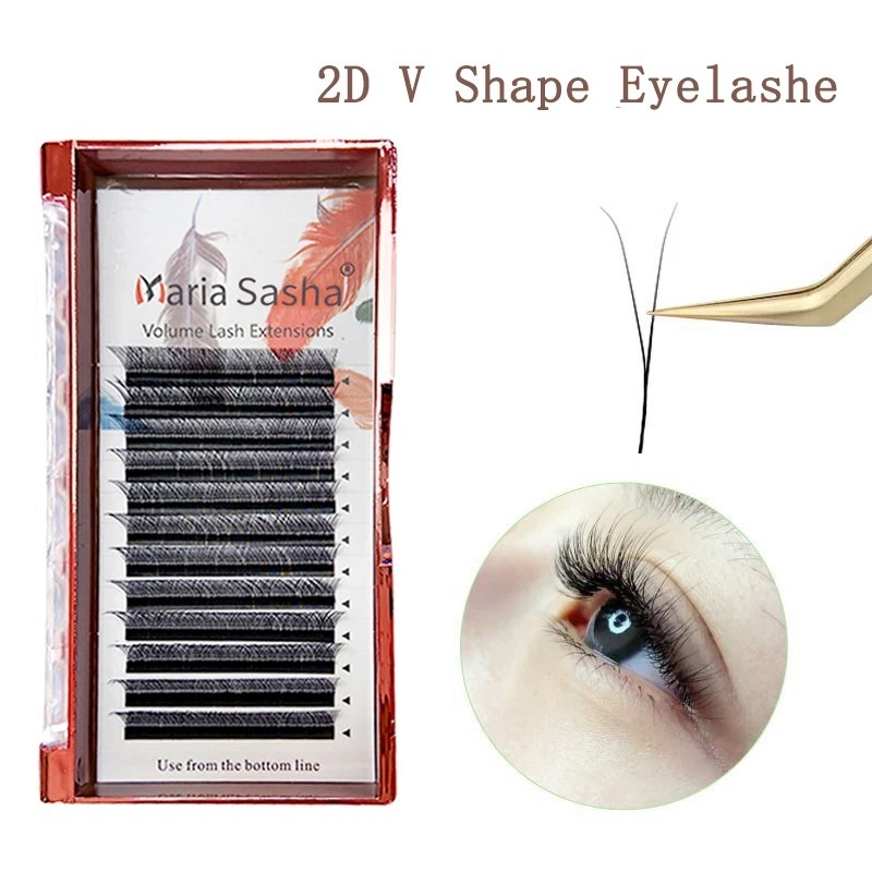 Pestañas MARIA 2D en forma de  - Eyelash Extension Y Shape reseña y precio
